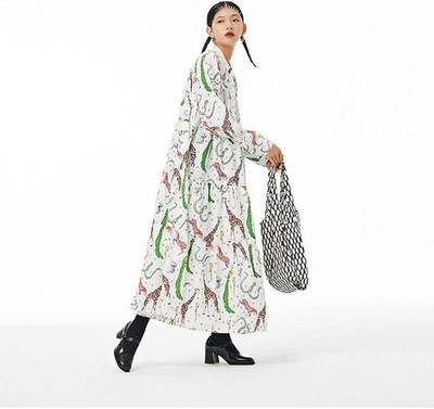 Fun and Very Unique Button Down Spring/Summer Maxi L  Dress! Comfy poly/spandex!
