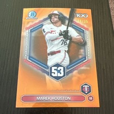 2026 Bowman Baseball Top 100 Prospects - Marek Houston #BTP-53 Orange /25! Twins