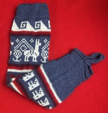 Alpaca Wool Silver Leg Warmer Peru Llama Design 19 Inches Long New