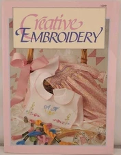 Creative Embroidery Pattern Book w/ Transfers - 64 pages ©1991 # 12140 Mark Pub