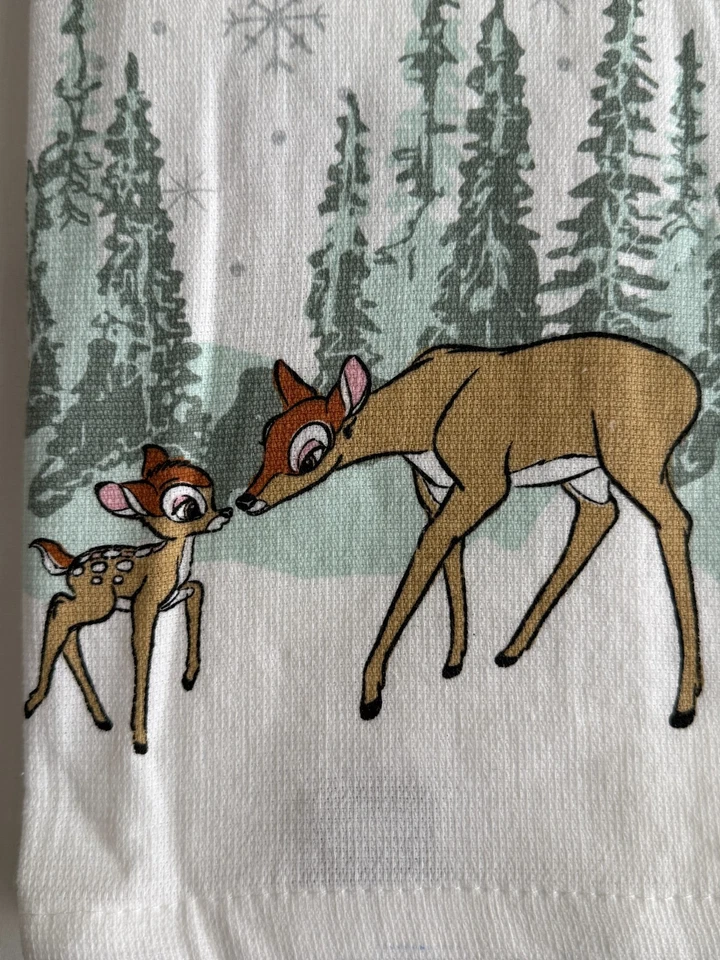 Juego de dos toallas de cocina de Navidad Disney Bambi y Madre Foto 4 de 4