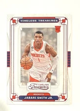 2022 Panini Timeless Treasures Jabari Smith Jr. Rookie Ruby Red /100 SP Clean