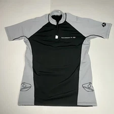 Lavacore Mens Medium Large Short Sleeve Quarter 1/4 Zip Black / Gray ML