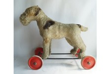 STEIFF Antique Dog Pulling Toy Noisier Mechanism 77814