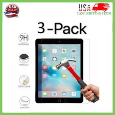 3xPack HD Clear Tempered Glass Screen Protector For iPad 10.2 7th 8th 9th Gen