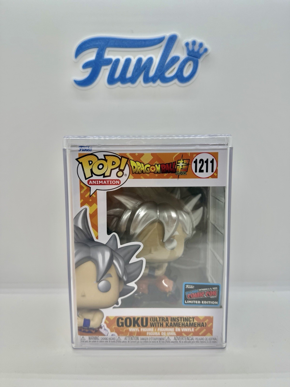Funko Pop Dragon Ball Z Goku Ultra Instinct With Kamehameha 1211 Comic Con 2022