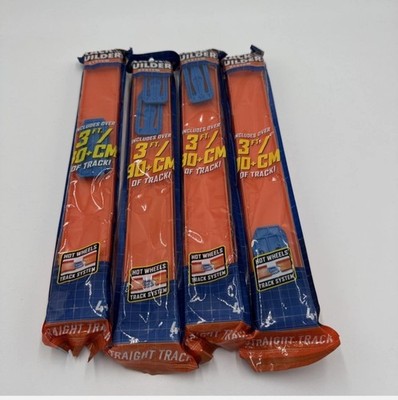 Hot Wheels Track Builder System Straight Tracks Over 3ft / 90cm New Lot Of 4