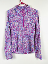 Tommy Bahama Golf  Tennis Athletic Top Belair Paisley Orchid 1/4 Zip Pullover