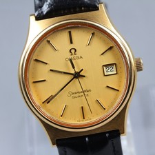 [Quasi Come Nuovo] Orologio Uomo OMEGA Seamaster Cal.1342 Corona Push Data Tono Oro Quarzo