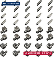 20-Pack 5 Metal Zipper Repair Kit Gun Black Bottom Stoppers, Latch Slider Retai