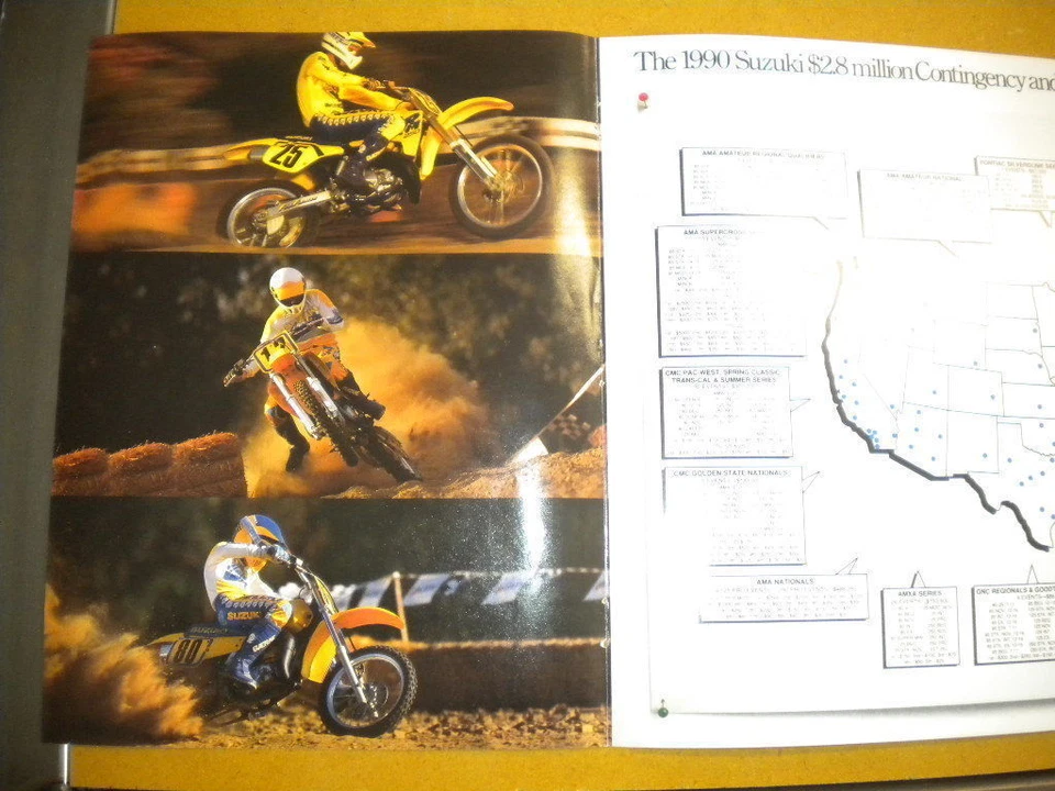 Anuncio pin up Suzuki RM125 250 y 80 Bob Hurrican Hannah American Motorcyclist Mag Foto 2 de 4