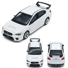1:64 Subaru WRX STI Model Car Diecast Toy Cars ​​Friction Powered Vehicles White