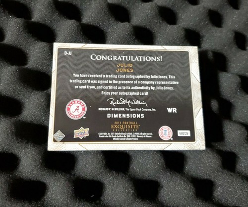 Julio Jones auto rookie 2011 Exquisite Upper Deck Dimensions Autograph rc NrMint - Picture 3 of 3