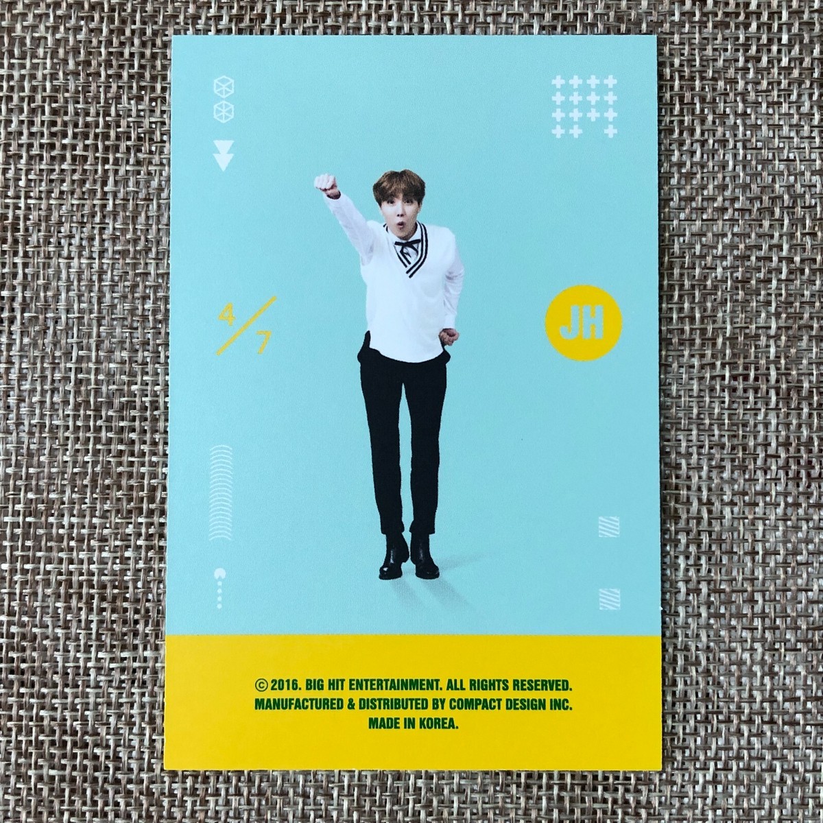BTS J-HOPE プレイヤーカード コンプ フォト 3RDMUSTER 公式 BTS J-hope 4/7 [3rd Muster ARMY.ZIP] Official Player Card