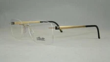 Silhouette 5450 20 6051 Gold Titan Accent Rimless Frames Eyeglasses Size 55