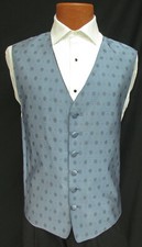Men's Midnight Blue Perry Ellis Tuxedo Vest Fullback Wedding Groom Prom XLL