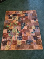 Beautiful Homemade Quilt. With Bird Bath Design