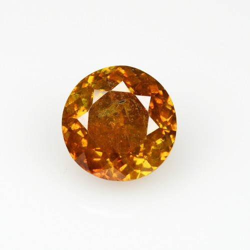 2.92 Ct Extraordinary Round 7.6 MM 100 Natural Yellowish Orange Sphalerite !!! eBay
