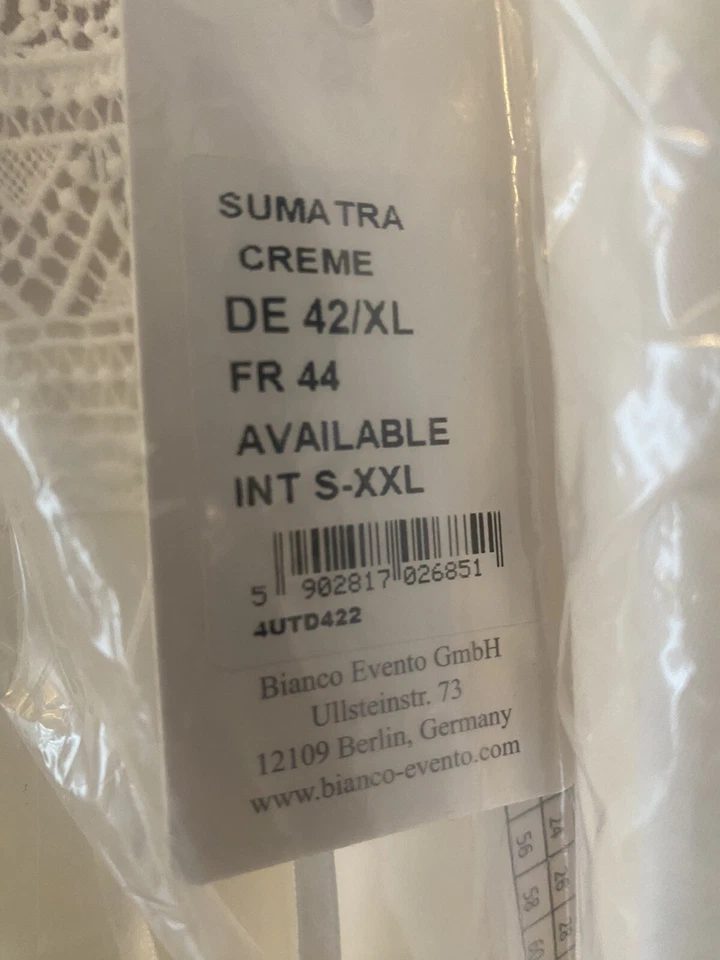 Brautkleid Bianco Evento Hochzeitskleid Creme Weiß mit Bolero Komplett Neu - Bild 4 von 4