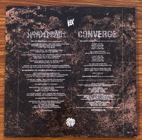 CONVERGE / NAPALM DEATH - 7" Yellow Fluorescent Vinyl EP - 2012 - Picture 3 of 4