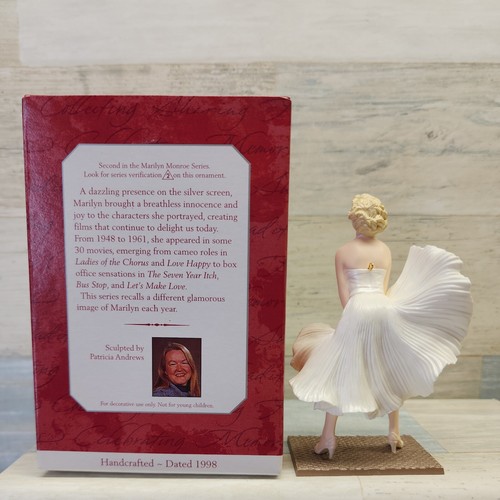 Hallmark Keepsake Ornament Marilyn Monroe 1998 White Dress - Picture 4 of 5