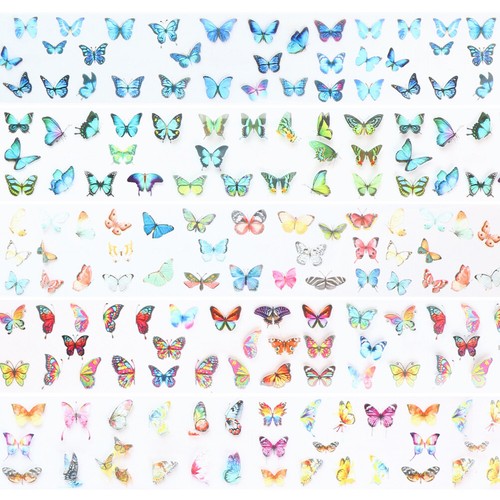 10 Rolls Nail Foil Transfer Sticker Butterfly Nail Art Stickers DIY Nail Decor - Picture 7 of 8