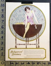 1924 HOLEPROOF HOSIERY MILWAUKEE COLES PHILLIPS ARTIST SEXY FASHION AD FC4399B