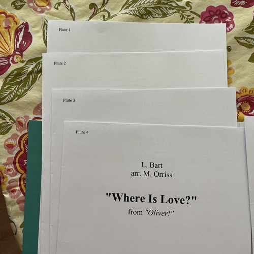 Where Is Love? from Oliver~ Flute Quartet ~ Sheet Music - Picture 4 of 4