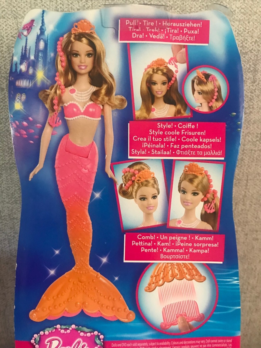 Barbie Mermaid Doll The Pearl Princess Super Rare 2014 Pink