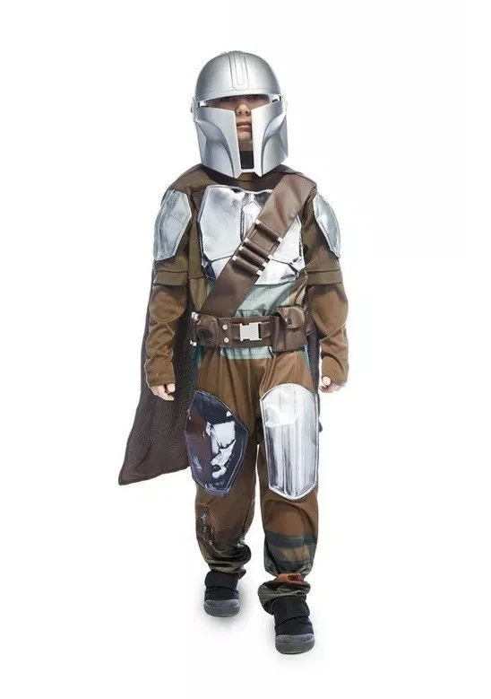 Disney Deluxe Boys Star Wars Mandalorian Costume With Helmet Size