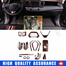 For Toyota RAV4 13-2015 Peach Wood Grain Car Interior Decoration Full Set Panel