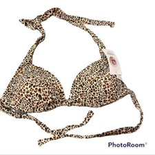 Leopard bikini top