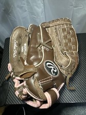 Rawlings WFP120 12 Inch Leather Fast Pitch Softball Brown Pink Right Hand Glove