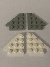LEGO Parts 3935 + 3936 (2pcs) Wedge, Plates 1 Pair Left And Right Wings 4x4