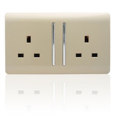 Trendi Switch Decorative Light Switches & Sockets Gold & Polished Chrome Inserts