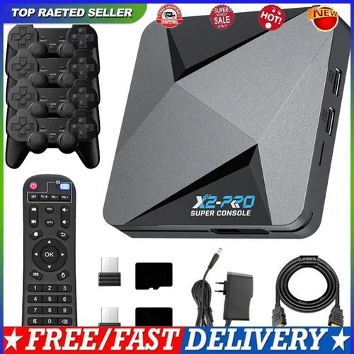 X2 PRO Super Konsole 4K UHD 2,4G/5G WiFi BT4.3 60+ Emulator Retro Spielekonsole #