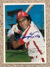 MANNY TRILLO 1981 TOPPS JUMBO AUTOGRAPHED PHILADELPHIA PHILLIES CARD 1980 CHAMPS