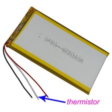 3.7V 8000mAh 29.6Wh LiPo Battery 3-Wires Thermistor 7565121 For Tablet PC GPS