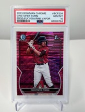 2023 Bowman Chrome 1st Bowman Cristofer Torin Pink Vapor /199 PSA 10!