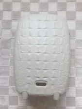 ALEXANDER McQUEEN SAMSONITE WHITE CROCODILE TROLLEY UPRIGHT LUGGAGE SUITCASE