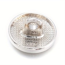 100pcs Alloy Shank Buttons 1-Hole Flat Round 20x7mm Hole: 2mm