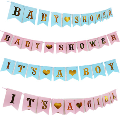 Buy Baby Shower Its A Boy Girl Banner Hanging Garland Pink Decoration Party Bunting