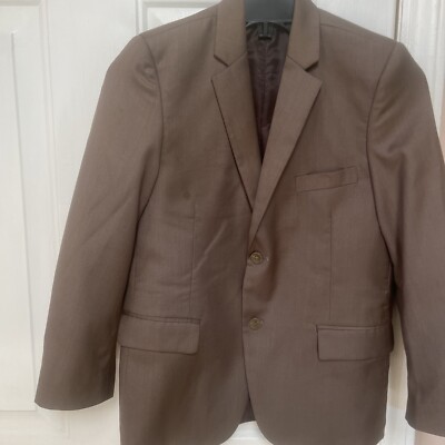 Alberto Danelli Cocoa Cafe Brown Blazer /Jacket Polyester Blend Lined Boys Size8