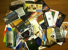 LOT of  100 DIFFERENT BUSINESS CARDS. RANDOM SELECTION. NEW CONDITION Free Ship.