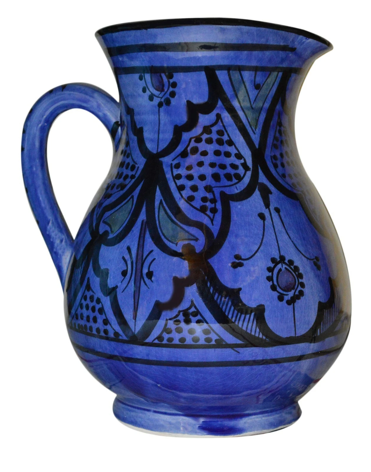 Moroccan Pitchers Sangria Handmade Ceramic Carafe Beverage Dispenser Jar Cooler