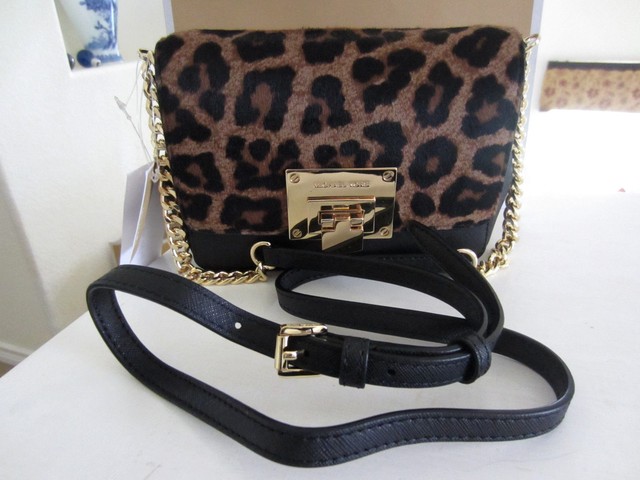 michael kors leopard print clutch bag