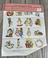 Vintage Merrimack Publishing Corp Old Fashioned Children And Animal Pictures New