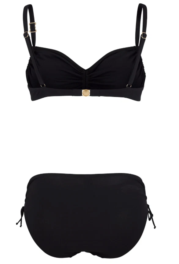 FÉRAUD Trägerbikini Top schwarz Schalenlos mit Bügel Gr 36 38 40 Cup B NEU B20 - Bild 2 von 4