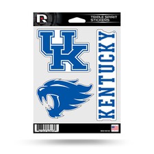 Kentucky Wildcats Set of 3 Die Cut Decals Stickers Spirit Wordmark New Mascot