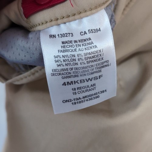 Khaki Cargo Shorts Snap Closure Size 18 Regular - Picture 4 of 7
